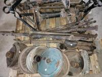 TRAPEZOID: Three Trapezoids, one rear cross member (Number 8553), two rear axle tubes (No 7281), two engine tubes, two rear axles, two rear brake prop shafts, one front brake prop shaft and compensator, rear crossmember, drive shaft, steering drag link tr - 6