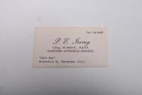 PHIL IRVING: Two items related to Phil Irving. Phil Irving business card & Warrandyte Rural Fire Brigade Membership Card - 3