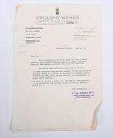 PHIL IRVING/WEBER: A collection of 1960's WEBER documents used by Phil Irving. 'Idle Jet' document set signed by Phil Irving - 18