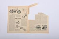 PHIL IRVING/2 STROKES: A collection of documents pertaining to two strokes and racing with particular details relating to Ariel. 1961 Ariel Motors Ltd Data Sheet with suggested modifications to 247cc Twin Two Stroke Engine Unit - To Increase Power Output - 14