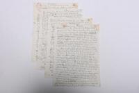 IRVING/REDEX, MOBILGAS: Hand written pages by Phil Irving giving recollections of Redex Trials and Mobilgas Rallies