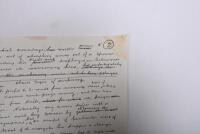 IRVING/REDEX, MOBILGAS: Hand written pages by Phil Irving giving recollections of Redex Trials and Mobilgas Rallies - 5