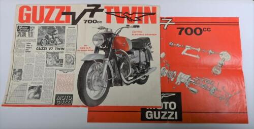 IRVING/MOTO GUZZI: Two original 1960's Moto Guzzi&nbsp;V7 Twin posters