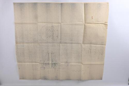 IRVING/VELO REDUCTION GEAR: A copy of a technical drawing of a Velo Reduction Gear as drawn by Phil Irving in 1952
