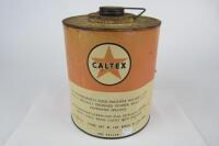 CALTEX: An early 'Caltex Gasoline' one gallon tin, with screw lid. - 2