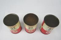 CALTEX: Three sealed 'Caltex 2 T Plus' motor oil cans for 2-stroke engines. - 2