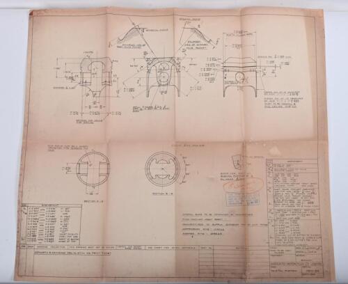 IRVING/PISTON: A 1958 technical drawing of '75.5 M/M. PISTON' by ASSOCIATED MOTORCYCLES LTD, LONDON (PART NO. 020185)