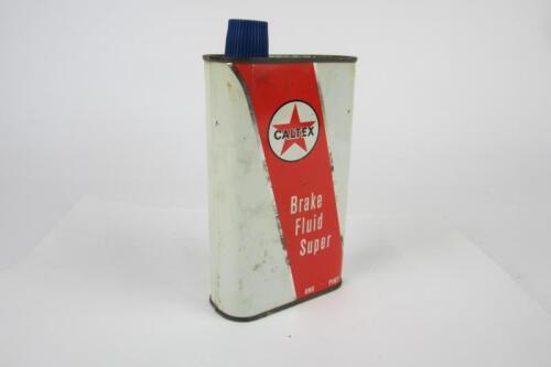 CALTEX: A 'Caltex Brake Fluid Super' one pint can, Australian made.&nbsp;