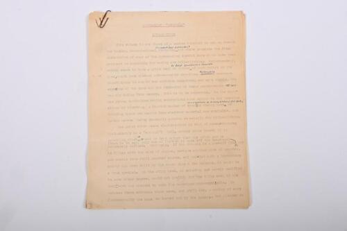 IRVING/AUSTRALIAN SPECIALS: An interesting document set regarding "AUSTRALIAN SPECIALS" by Phil Irving. Charlie Dean Maybach references. Hand written material by Phil Irving