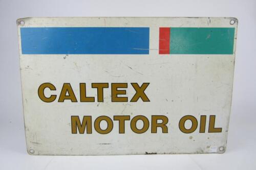 CALTEX: A tin advertising rack sign for Caltex Motor Oil