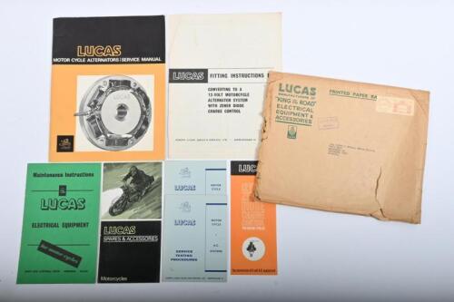 IRVING/LUCAS: A group of 1960's LUCAS related brochures, service testing procedures booklets, Maintenance Instructions, Manual