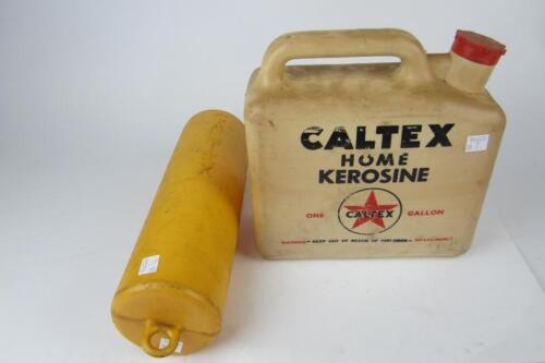 CALTEX: Two plastic 'Caltex' containers