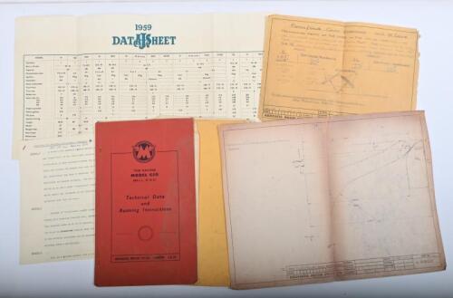 IRVING/AJS 7R: A group of items related to Phil Irving and AJS 7R. 1962 A.J.S. MODEL 7R Specification and Technical Data book with Phil Irving calculations and notes