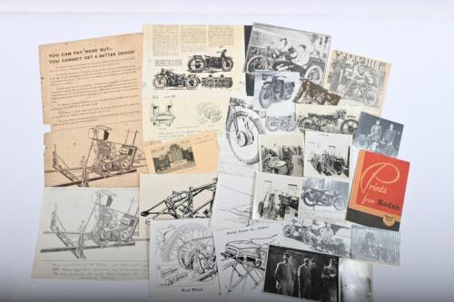 IRVING/VINCENT: A collection of photographs, pictures predominantly of Vincent and British motor cycles. images of Philip Vincent, the SERIES 'B' VINCENT RAPIDE, 1934 T.T machine with JAP engine. Bantam Standard Box Van Specification Sheet