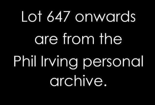 Lot&nbsp;647 onwards are from the Phil Iriving personal archive.