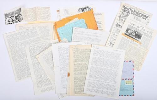 IRVING/ALAN BRUCE: A collection of correspondence between Phil Irving and Alan Bruce