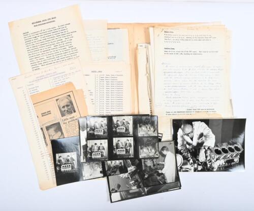IRVING/REPCO: A superb group of documents related to the development of the REPCO-BRABHAM ENGINE TYPE RB-620. Laboratory test, parts number lists, specific engine notes, photographs, technical drawing