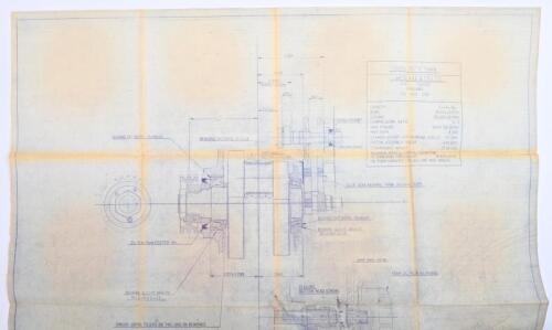 IRVING/1,000c.c "V" TWIN: A large blueprint of a 1,000c.c.50 "V" TWIN (W.R.P.345) as produced by WESLAKE & CO., LTD, England. 1980