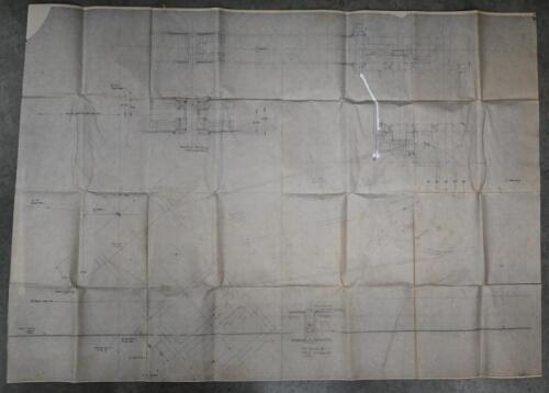 IRVING/ENGINE BLOCK: A very large technical&nbsp;drawing of a engine block, crank case