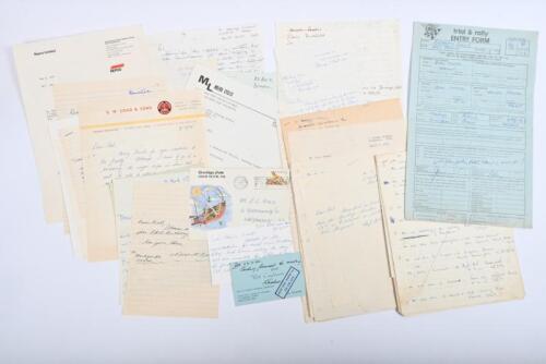 IRVING/EVENTS: A collection of acceptance letters for the 76th birthday party of Phil Irving and the lunch held for Vic Willoughby at 'The Anchor and Hope' on 23/03/1980