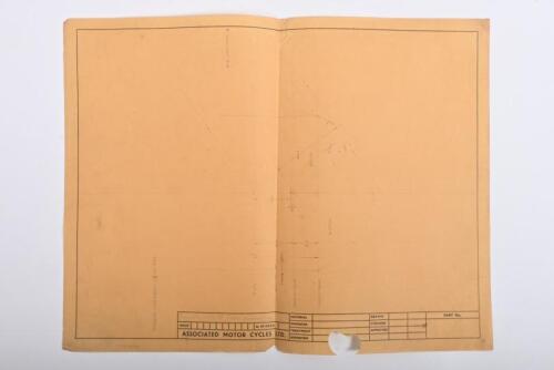 IRVING/7R: An original&nbsp;technical drawing in pencil of 'PROPOSED 1962 7R PISTON DIMENSIONS' by ASSOCIATED MOTOR CYCLES LTD