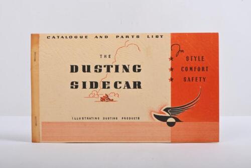 IRVING/DUSTING: An original 'THE DUSTING SIDECAR' CATALOGUE AND PARTS LIST' of Queen St, Melbourne. Circa 1930's