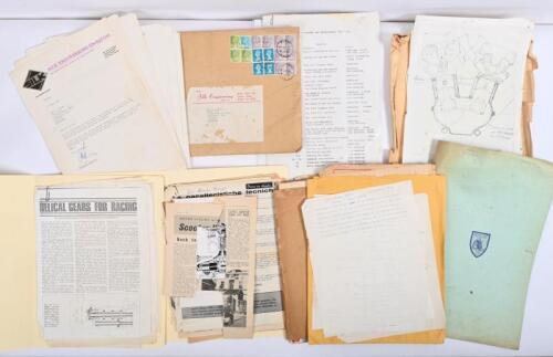 IRVING/BOOKS: A collection of material used by Phil Irving for various book publications. "Motor Cycle Engineering", "Tuning for Speed" publisher correspondence & information material