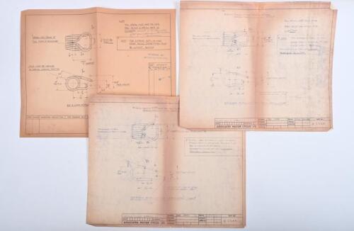 IRVING/AJS 7R: Three die line technical prints by ASSOCIATED MOTOR CYCLES LTD relating to the AJS 7R. Valve Spring technical drawings