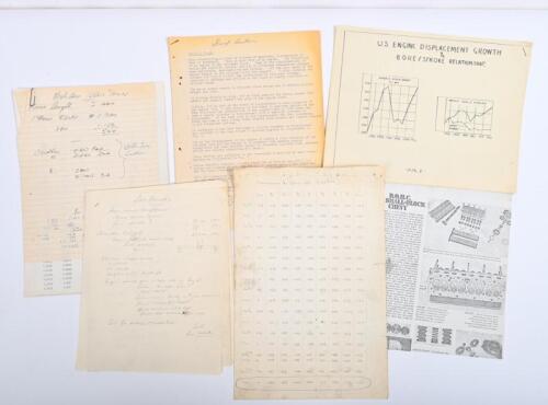 IRVING/HOLDEN: A group of documents relating to Holden. Hand written notes by Phil irving