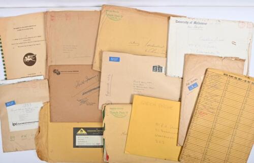 IRVING/INFORMATION DOCUMENTS: A collection of documents possibly used by Phil Irving for published books and articles. 'Compound Engine' details with written by Ray Borches requesting a review by Irving