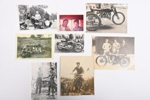IRVING: A collection of photographs featuring Phil Irivng&nbsp;and Vincent motorcycles. KODACHROME PRINT featuring Sir Jack Brabham and Phil Irving