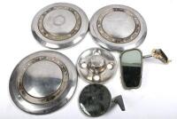 ALFA ROMEO hub caps, centre wheel cap, 2 rear vision mirrors