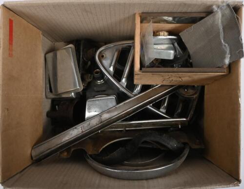 ALFA ROMEO: Berlina/GTV. 1 Box of parts containing; 1 ashtray cigarette lighter assemblies, badges, grill assembly