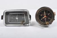 ALFA ROMEO: clocks, 2 dashboard clocks. 1 round dial, 1 oblong dial - 2