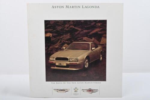 ASTON MARTIN: One Aston Martin Virage, First edition, 3 panel fold out sales brochure. Printed 1988.