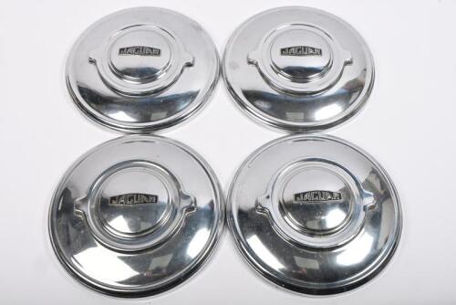 JAGUAR: MARK II. One set of four Mark II chrome hub caps with centre badge. 9UPDATED DESCRIPTION)