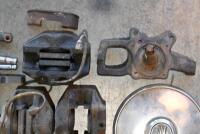 ALFA ROMEO / FIAT: One yellow box containing Alfa 1750 brake calipers and suspension parts. One Fiat hub cap. - 3
