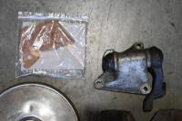 ALFA ROMEO / FIAT: One yellow box containing Alfa 1750 brake calipers and suspension parts. One Fiat hub cap. - 7