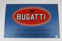 BUGATTI: A reproduction Bugatti enamel sign - 'Ettore Bugatti Automobiles Molsheim (Bas-Rhin) France'