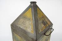 GAMAGES OIL TIN: A rare and impressive 5 gallon, 4 panel 'Gamages' pictorial oil tin, featuring land, air and sea motifs - 3
