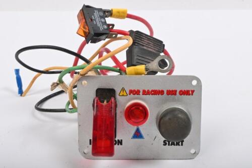 Ignition switch assembly. One starter / Ignition / Warning lamp assembly with backing plate. For sports or racing cars