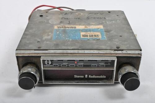 RADIO: Radiomobile stereo 8 Cartridge. Medium and long range. Model # 108SRN/P. Positive to earth.