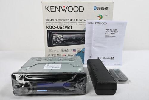RADIO: Kenwood NOS CD-Receiver with USB Interface. KDC-U549BT. Bluetooth.