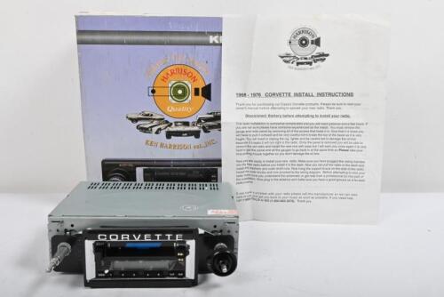 RADIO: NOS Harrison Corvette KHE-100 AM/FM Cassette stereo radio. Missing knobs.