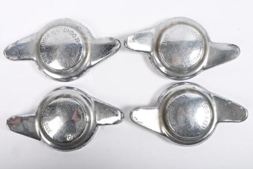KNOCK OFF SPINNERS: One set of four spinners to suit MG / Triumph / Austin Healey etc.