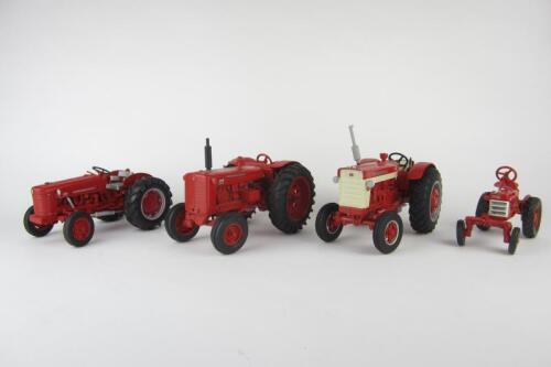 TRACTOR MODELS: Four&nbsp;scale die-cast tractor models of various manufacturers including Farmall and International
