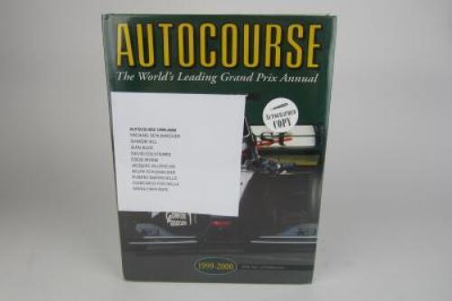 AUTOCOURSE: The 49th edition (1999-2000) Autocourse (signed by 10 drivers,including Schumacher)