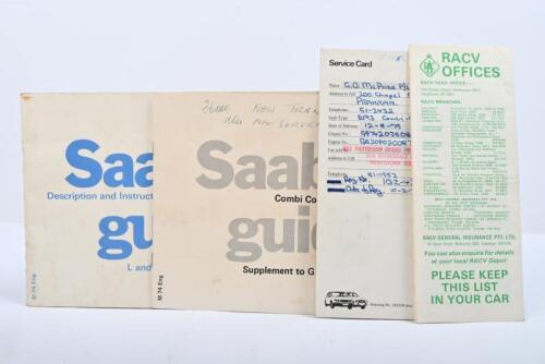 SAAB: Saab 99 Driving and maintenance guide L and EMS Models 1974.