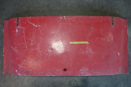 TRIUMPH: A original TR3A boot lid panel in red with raised hinge mouldings
