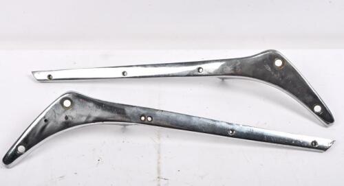 TRIUMPH: A pair of chromed Triumph TR3 front windshield stanchions